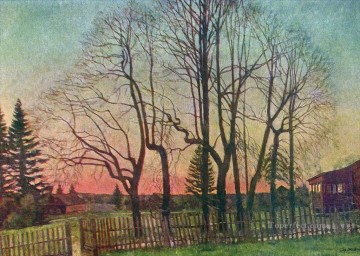 Landscapes Painting - the beginning of spring 1935 Konstantin Yuon woods trees landscape